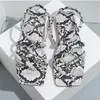 Neue Persönlichkeit Schlangenleder Hausschuhe Rutsche Frauen Sandalen Sommer flache Müßiggänger Designer Damen Flip Flop Sandale Mode weibliche Schuhe