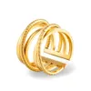 The New 18k Gold Plated Stainless Steel Promise Rings Fashion Woman Jewelry Cable Ring Accessories With Jewelry Pouches Pochette Bijoux Wholesale