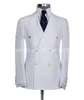 Costumes pour hommes Blazers classique blanc couleur unie hommes costumes pointe revers Blazer Cu 220823