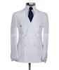 Men's Suits & Blazers Classic White Solid Color Men Suits Peaked Lapel Blazer Cu 220823