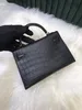 Real Matte Crocodile Shouler Sac 19cm Brand Mini sac à main sac de luxe entièrement fait à la main