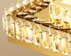 Rectangle cristal LED plafonniers lampe pour salon chambre toit maison or mode moderne décoration lustre luminaire