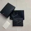 9a Top Leather Wallet Designer Fashion Handbag Men's and Women's Credit Card Cover Black Sheepskin Mini Key Wallet Pocket Inner Slot Cover