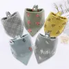 Baby cotton saliva towel Party Favor Soft multi flower type newborn Bib Retro color snap triangle towels Infants eating meal Bibs T9I002030