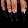 500pcs Eagle Hanch Shape Dicas de unhas Profissional Art Meia capa 10 tamanhos Pressione no caixão falso Manicure Curved Arch Manicure 220716