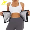 Ningmi svett bastu body shaper korsett midje tränare bälte kvinnor bantning fitness magen wrap rem bälte shapers fett 2206292089877