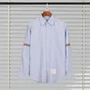 TB Oxford Leisure Uzun Kollu Erkek Gömlek Moda İnce Wo Beyaz Klasik