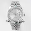 ZF zf126334 ETA 2824 ZF2824 Automatic Mens Watch 41MM Fluted Bezel White Dial Stick Markers 904L Stainless Steel Bracelet And Case Super Version eternity Watches