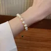 Braccialetti con ciondoli Galvanotecnica Bracciale con perle d'acqua dolce Cupido Amore Freccia Ciondolo a forma di goccia Luce francese Gioielli di lussoCharm Inte22