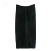 Skirts Women 2022 Knotted Wrap Midi High Waist Back Zipper Split Fork Slit Female Skirt Vintage Sexy Fashion Y2k MujerSkirts