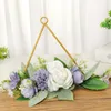 Decorative Flowers & Wreaths Christmas Decoration Metal Ring Artificial Flower Garland Wedding Wreath Circle Girls Catching Dream Hoop