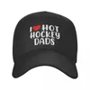 Berretti Love Hockey Dads Berretti da baseball Unisex Hip-Hop Sun Heart Father Lover Papà Cappello Poliestere traspirante Cappelli da golf Berretto estivoBerets