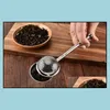 Coffee Tea Tools Drinkware Kitchen Dining Bar Home Garden Stainless Steel Strainer Ball Push Infuser Loose Leaf Herbal Dhe5K