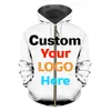 OGKB DIY Personalisieren Sie Ihr eigenes Design, bedruckte 3D-Reißverschluss-Hooodies, personalisierte, maßgeschneiderte Reißverschluss-Sweatshirts, Herren-Cap-Cardigan-Trainingsanzüge 220704