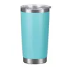 20 onças Tumblers Bebieso Tazas Vaso Con Tapa de Sello Copa de Vino Acero Inoxidável Copa Aislada de Vidrio viaje 18 Color