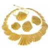 Серьги Ожерелье Yulaili 2022 Высококачественные женские кольцевые ювелирные украшения набор бразильских свадеб 18 тыс. Золото.