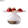 Dishes & Plates Transparent Glass Plate Dry Ice Japanese Restaurant Sushi Afternoon Tea Dessert Home Kitchen Tableware