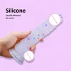 Imitazione del silicone del dildo artificiale bello variopinto Pene realistico Soft Big SuckerGiocattoli del sesso femminile Masturbazione Giocattolo erotico 220520