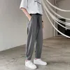 Herrbyxor svart fast färg rak harem koreansk man lösa ankellängd harajuku streetwear kvinna mode casual pantsmen's drak22