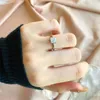 Klassisk Mode Ring Bröllop Ringar Smycken Real 925 Sterling Prinsessan Vit Kvadrat 5A Kubisk Zirconia Eternity Diamond Ring för Kvinnor Förlovningsgåva med låda
