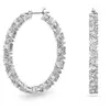 Swa 2022 Boutique Luxury Jewelry Trend Women's Jewelry Austria Black Crystal Earrings Shining Charm Big Earrings H220422