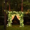 Dekoratif Çiçek Çelenkleri Yapay bitki LED String Hafif Vine Asma Did Düğün Ev Yeşil Bahçe Yaprak Dekor Işıkları LA