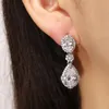 Baumelnde Kronleuchter-Kubikzirkonia-Ohrringe für Frauen, modische Tropfen-Kristall-Brautjungfern-Hochzeitsschmuck, weibliche Accessoires. Dangle DangleDan