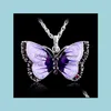 Colares de pingentes pingentes de joias de j￳ias colar de borboleta vintage para mulheres vestido de vestido traje de animal entrega 2021 qtmoy