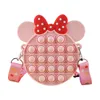 Pop Shoulder Bag Silica gel Fidget Toys Hamburger Handbags Purse for Kids Girls Women