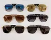 Vintage Square Sunglasses Gold/Gold Mirrored Men Metal Frame Sunnies Sun Shades Gafas de Sol UV Protection Lens with Box