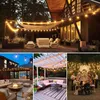 IP65 15M 15Ampoules LED String Light Commercial Weatherproof LED Patio String 2W E27 Ampoule LED Holiday Garland Garden Wedding Lights 220408