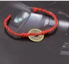 Good Lucky Five Emperor Pengar 2.4 cm Real Copper Coin Red String Armband Charm Män Kvinnor Bangle Luck Tillbehör