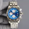 Mens Watch Multifunctional Quartz Movement Watches 43mm Sappire Business Classic Wristwatches Montre De Luxe