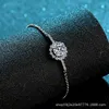 Moissanite Charm Bracelets Silver Bracelet 1 CT Mozambique stone bracelet round package stars hold Mozambique Stone Bracelet