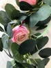 Decorative Flowers & Wreaths 10pcs Pink Artificial Rose Bud Silk Head In Bulk Fake Flower For Wedding Corsage Boutonniere BouquetsDecorative