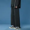 Leesbare vrouwen broek casual katoen brede beenbroek retro enkel lengte elastische taille losse broek vrouw 220325