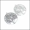 Charms Jewelry Findings Components 100 Pcs/Lot Tree Of Life Pendant Large Size 42*37Mm 4 Colors Good For Diy Craft Drop Delivery 2021 Qxo4