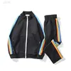 Mens Brand Tracksuit Luxury 2 Piece Set Casual Hoodies Sweatshirt and Sweatpants Suit Teens Sports Print Jogging Side Stripe Matching Hoodie Jacket Slacks