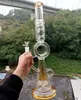 Gelbe 18-Zoll-Wasserpfeife aus zartem Glas mit kleinem Baumperkolator. Schöne Design-Rauchpfeifen mit 14-mm-Innengewinde
