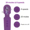 Full Body Massager zabawki seksu Masager zabawka masażer bezprzewodowy wibrator USB ładowalne zabawki stymulatora dla kobiety masturbator silikonowy erotyczny magiczny kij n1s9