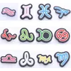 1Pcs 12 Constellations PVC Shoe Charms Sandal Accessories Libra Capricorn Sagittarius Diy Shoe Buckle Decor Fit Croc