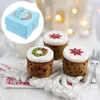 Pedra de papel 10pcs Caixa de bolo de papel com caixas de janela de PVC transparentes armazenamento de cookies para festas de aniversáriogift