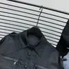 21SS Unisex damska i męska kurtka bluzki klasyczna moda luksusowe kurtki ponadgabarytowe dostosowane tkanina nylonowa z wieloma kieszeniami trójkątne odznaki projekt koszule S M L XL rozmiar