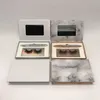 False Eyelashes Wholesale Price Mink Packaging Custom Private Label Eye Lashes Box Mirror Lash Cases Pink Glitter Marble BoxFalse