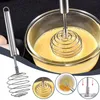 Hand Egg Beater Stainless Steel Kitchen Accessories Tools Self Turning Cream Utensils Whisk Manual Mixer