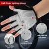 Rowerowe rękawiczki rowerowe Halfing Finger Anti Shock Sport Mężczyźni Kobiety Object Gym Fitness Guante Ciclismo rower 220721