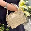 Evening Bags Hand Made Straw Bags for Women 2022 Summer Beaded Hand Designer Luxury Boho Weave Beach Rattan Shopper 220517