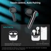 TWS Earphones Bluetooth Wireless In Ear Headphones For Apple Android Phone HD Call Headset Bass 300mah Battery Charge Box LED Display IPX4 Waterproof Black White