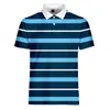Herrpolos män skjorta 2022 sommarföretag avslappnad gentleman lapel - -tröja randig kort ärm sportpolosmen's Men'smen's