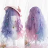 Hair Synthetic Wigs Cosplay Shangke Synthetic Red Black Blonde White Lolita Wigs for Women Long Straight with Bangs Genshin Impact Cosplay 220225